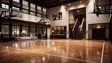 Luxury Sport arena or hall for team games concept - obrazy, fototapety, plakaty