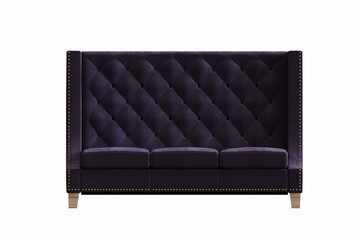 sofa isolated on white background, interior furniture, 3D illustration, cg render