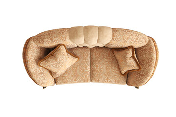 sofa isolate on a transparent background, interior furniture, 3D illustration, cg render