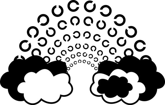 Sehtest Regenbogen Schwarzwei&szlig; Illustration