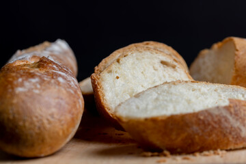 Cut white bread into pieces