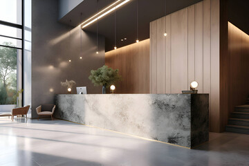 Modern interior of the reception, Generative AI 4