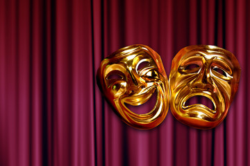 theatrical masks of comedy and tragedy