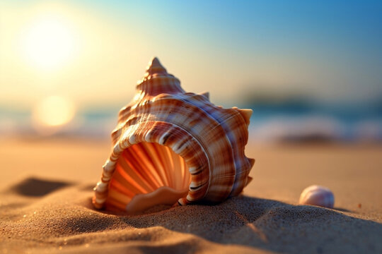 Einsame Sch&ouml;nheit: Muschel am ruhigen Stran