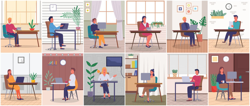 Office staff, work and communication. Head and subordinates. Various workers, managers team. Top managers employees of different levels. Office workers. Co-workers. Colleagues discuss project teamwork