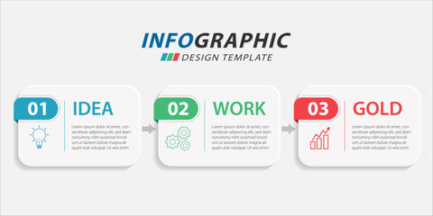 Timeline creator infographic template. 3 Step timeline journey, calendar Flat simple infographics design template. presentation numbers steps. Business concept with 3 options, vector illustration.	