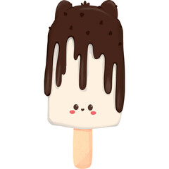 Banana cute chocolate ice cream 