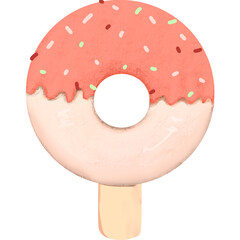 Donut strawberry Ice cream