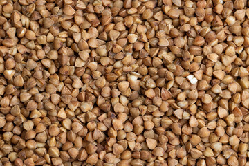 A large amount of harvested buckwheat