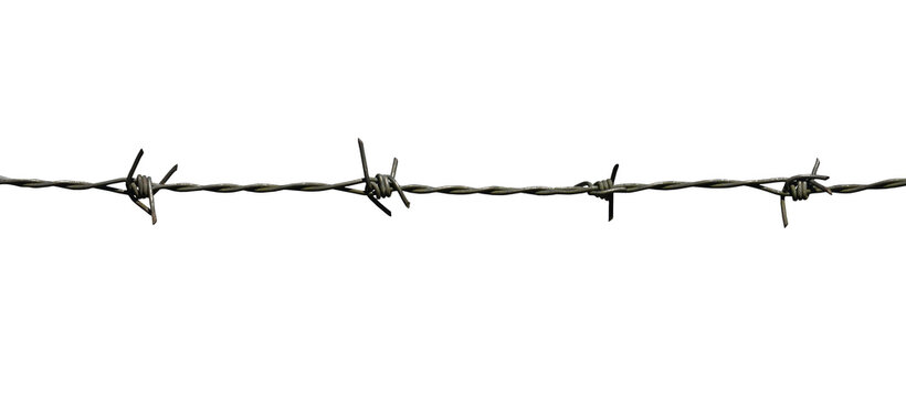 barbed wire on transparent background (png)