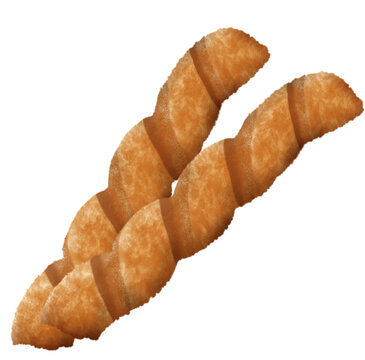 recommend clip art: Cheese twists Watercolor drawing hand drawn illustration