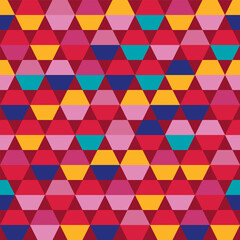 Fototapeta premium Geometric seamless fashion colorful hexagon pattern