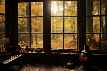 Hygge autumn window