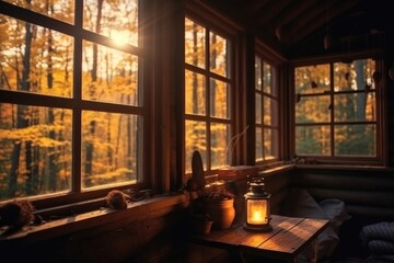 Hygge autumn window