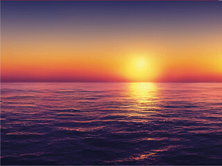 Fototapeta premium sunset over the sea