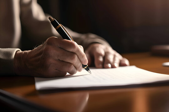 The man signs the contract, Generative AI 2