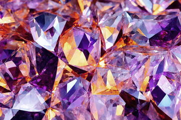 Colorful gemstones diamond crystal rocks abstract background