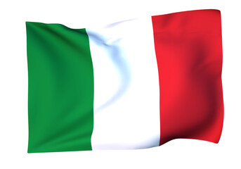 風に揺れるイタリアの国旗