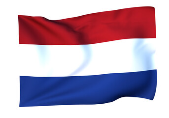 風に揺れるオランダの国旗
