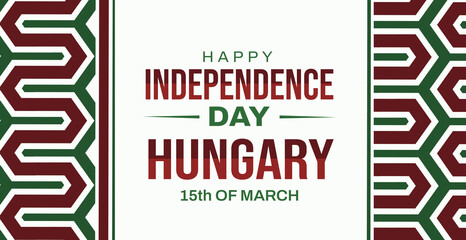 Obraz premium Happy Independence Day of Hungary background. 5th of march Hungary independence day wallpaper