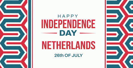 Happy Independence Day of Netherlands background. 26th of July Netherlands independence day wallpaper