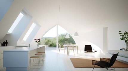 luxury apartment suite lounge, Minimalist design and architecture (Ai generated)