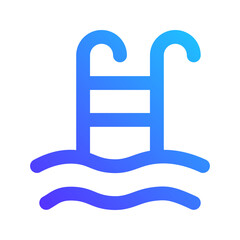 swimming pool gradient icon