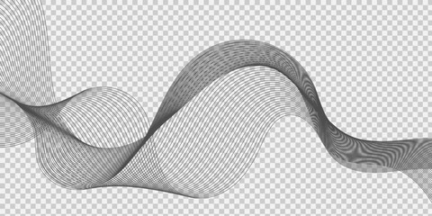 Abstract flowing gray wave lines. Design element for technology, science, modern concept.vector eps 10