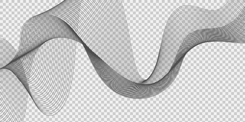 Abstract flowing gray wave lines. Design element for technology, science, modern concept.vector eps 10