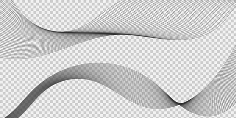 Abstract flowing gray wave lines. Design element for technology, science, modern concept.vector eps 10