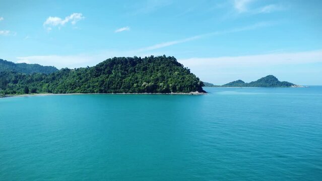 An aerial view of Pulot Beach, Aceh province, Indonesia.