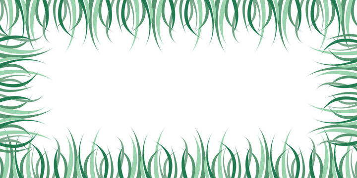 Grass background frames. summer background vector eps 10