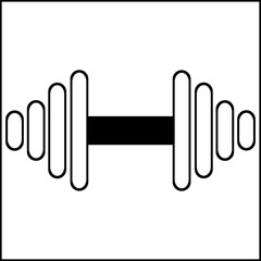 beautiful dumbbell vector icon