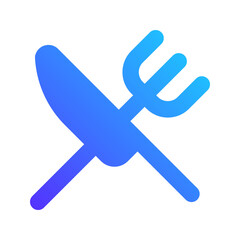 restaurant gradient icon