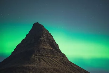Photo sur Plexiglas Kirkjufell Kirkjufell Northern lights, Iceland