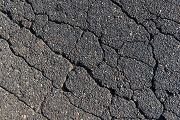 A damaged road dangerous for traffic