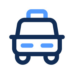 taxi outline color icon