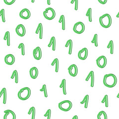 Seamless pattern with binary numbers
