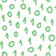 Seamless pattern with binary numbers