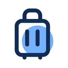 suitcase filled line icon