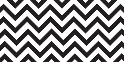 Zigzig modern pattern.The geometric pattern by stripes . Seamless background. Black and white texture. Graphic modern pattern.