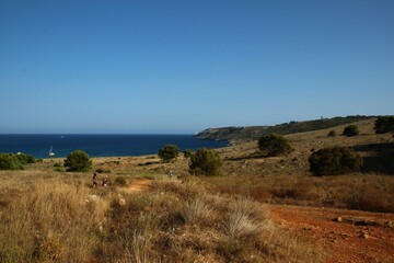 Italy, Salento: The red road of the sea.