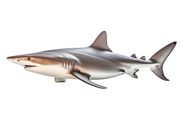 Obraz premium shark dangerous, wild, jaws, on transparent background (PNG). Generative AI.