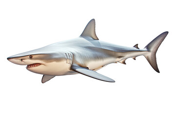 Fototapeta premium shark dangerous, wild, jaws, on transparent background (PNG). Generative AI.