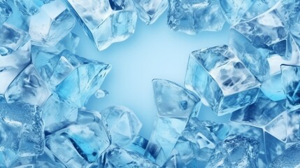 Obraz premium Illustration of a of ice cubes
