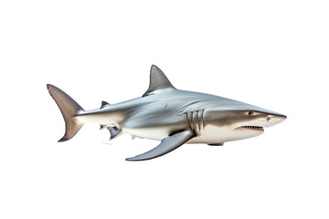 Fototapeta premium shark dangerous, wild, jaws, on transparent background (PNG). Generative AI.