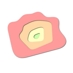 Colorful 3D Abstract Paper Cut Doodle Art