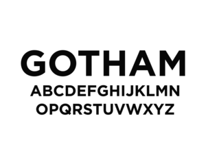 Fotobehang Gotham font for logo and headline. © Dotxperts