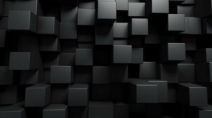 Vector black abstract rectangle background.Generative AI