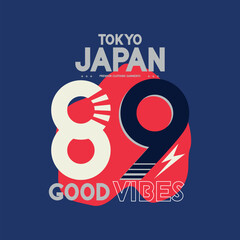 Vector tokyo japan typography for t-shirt design